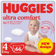 HUGGIES® Plienky jednorázové Ultra Comfort Mega 4 (7-18 kg) 66 ks