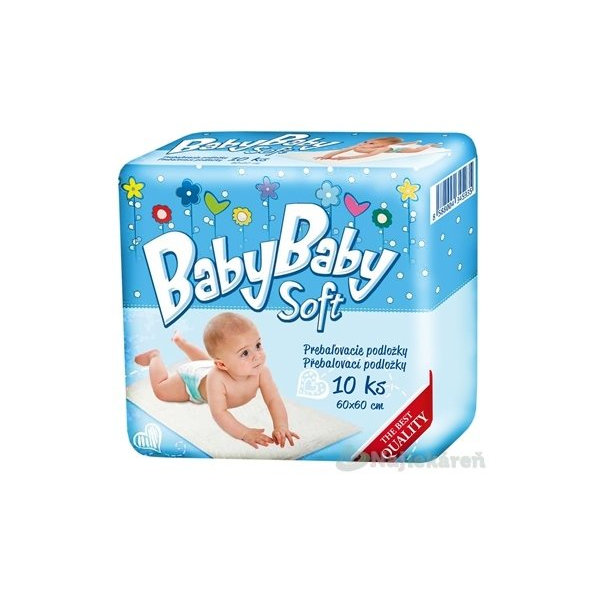 BabyBaby Soft prebaľovacie podložky 60x60cm 10ks