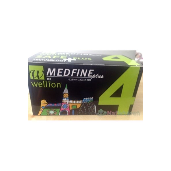 Wellion MEDFINE plus Penneedles 4mm ihla na aplikáciu inzulínu pomocou pera 100ks