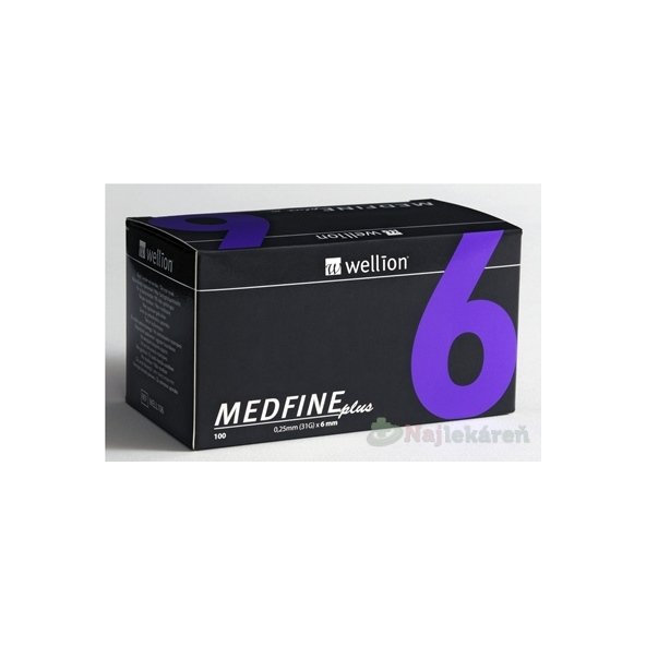 Wellion MEDFINE plus Penneedles 6mm ihla na aplikáciu inzulínu pomocou pera 100ks