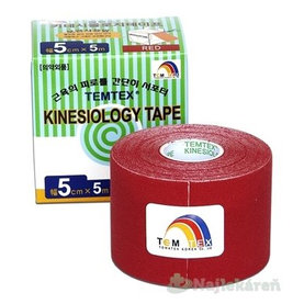TEMTEX KINESOLOGY TAPE tejpovacia páska, 5cmx5m, červená 1ks