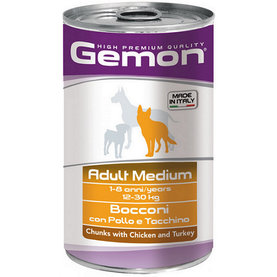 GEMON konzerva adult medium pre psy jahňa a ryža 1250g