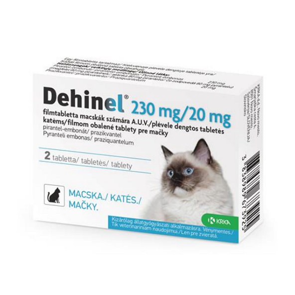 DEHINEL tablety na odčervenie pre mačky 2tbl