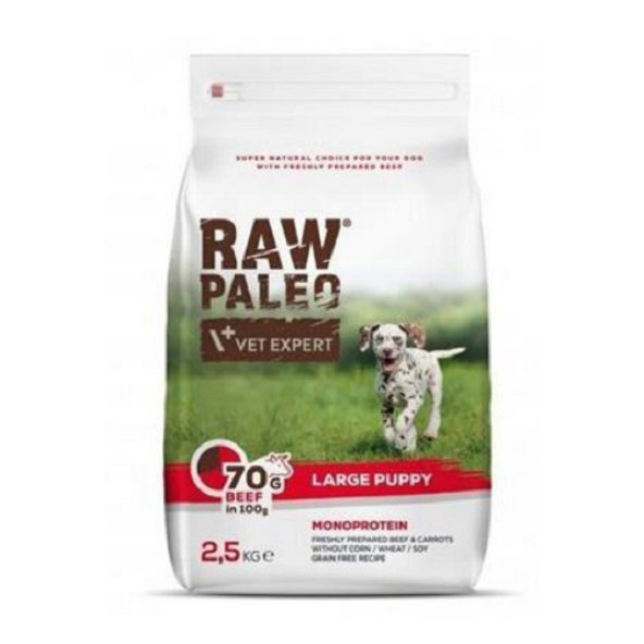 VetExpert Raw Paleo puppy large beef - granule pre šteňatá 2,5kg