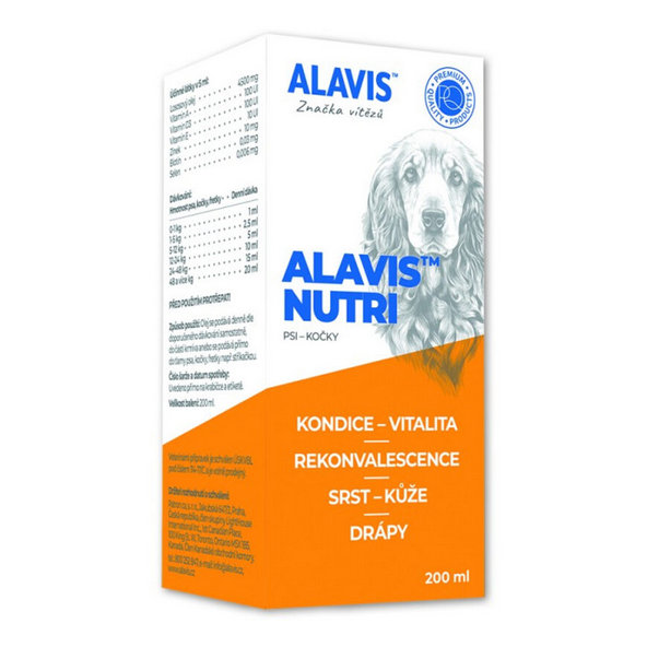 ALAVIS Nutri - lososový olej pre psy, mačky a fretky 200ml