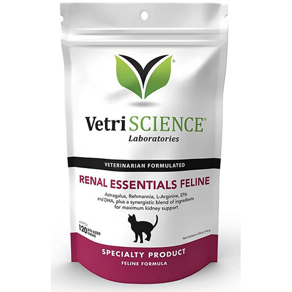 VetriScience Renal essentials Feline na podporu ľadvín pre mačky 120tbl