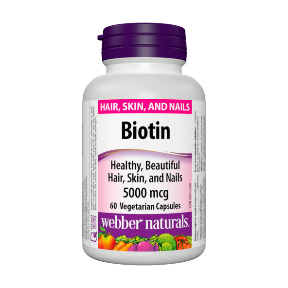 Webber Naturals Biotin 5000mcg 60 cps