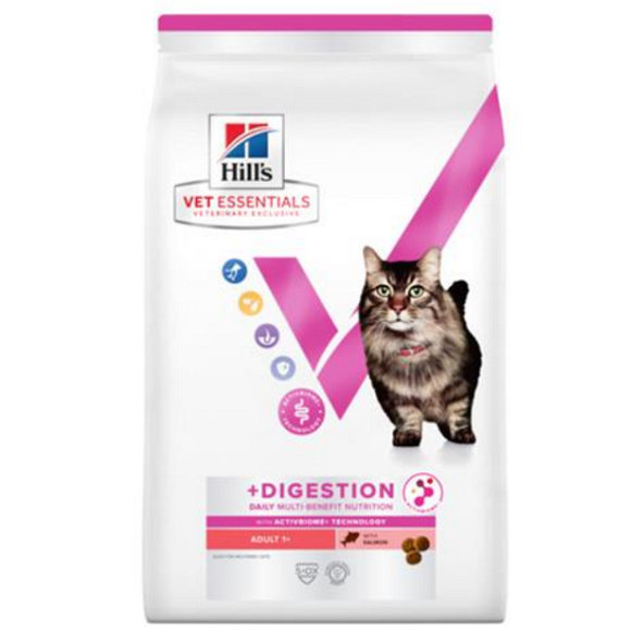 HILLS VE Feline Multi Benefit Adult Digestion granule pre mačky s lososom 1,5kg