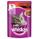 WHISKAS kapsička pre mačky s hovädzím mäsom v šťave 28x85g