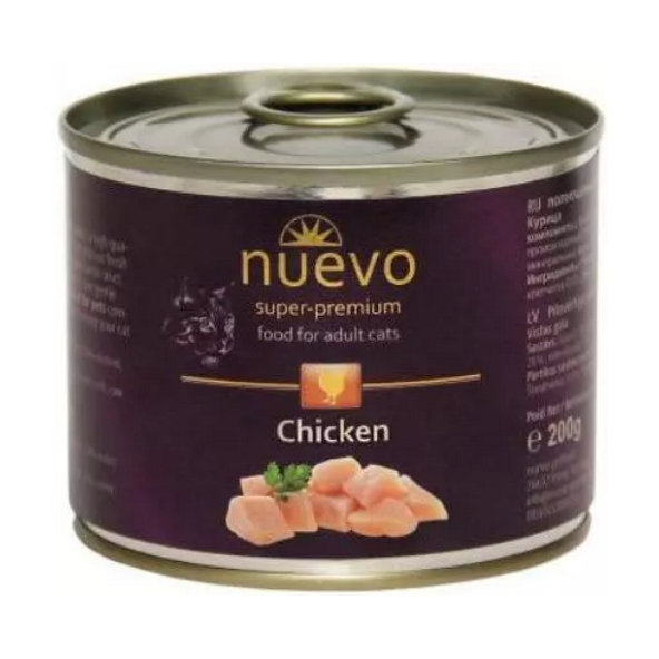 NUEVO cat Adult Chicken konzervy pre mačky 6x200g