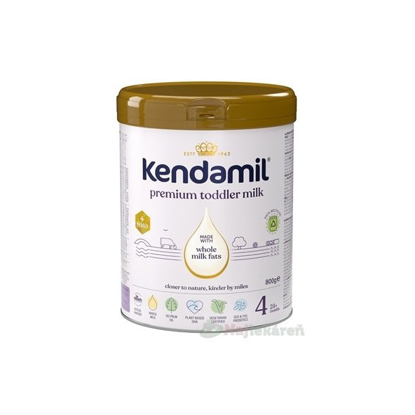 KENDAMIL Premium 4 HMO+ mliečna výživa malých detí (od ukonč. 24. mesiaca) 800 g