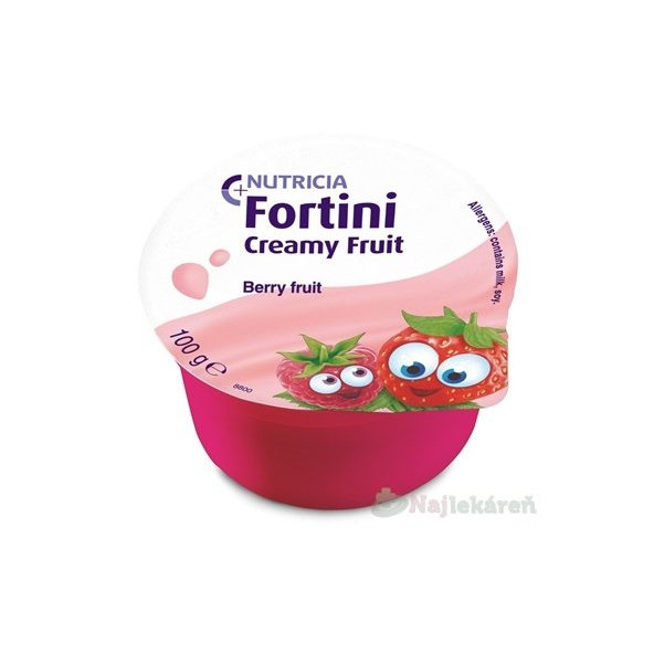 Fortini Creamy Fruit Multi Fibre príchuť červené ovocie 4x100 g
