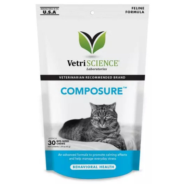 Vetri Science Composure for Cats žuvacie tablety proti stresu pre mačky 30tbl