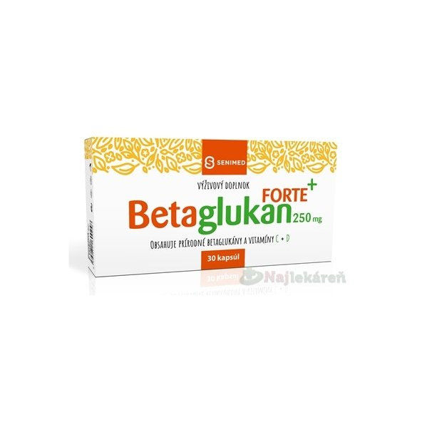 SENIMED Betaglukan 250 mg FORTE + s vitamínom C a D, 30 ks