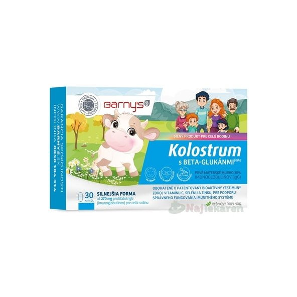 Barny's KOLOSTRUM s beta-glukánmi forte 30 ks