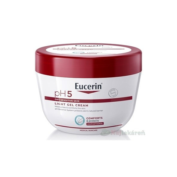 Eucerin pH5 Ľahký gél-krém pre suchú a citlivú pokožku 350 ml