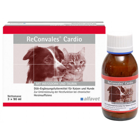 ReConvales Cardio diétne doplnkové krmivo pre psy a mačky 3x90ml
