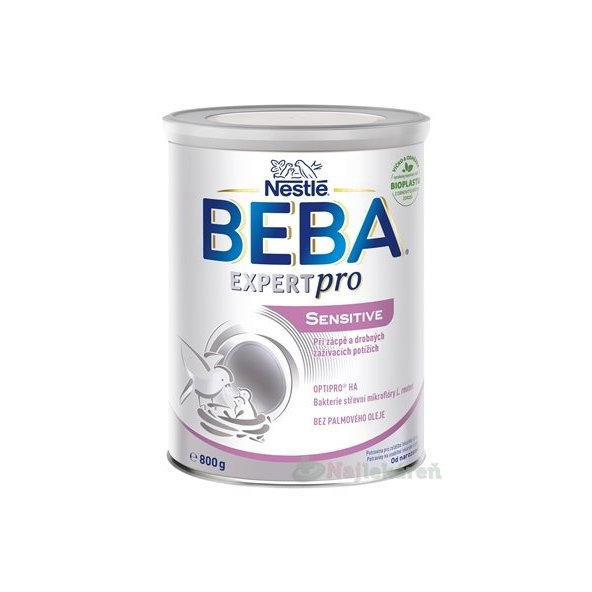 BEBA EXPERTpro SENSITIVE špeciálne výživa dojčiat pri zápche (od narodenia) 800 g