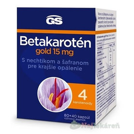 GS Betakarotén gold 15 mg s nechtíkom a šafranom 80+40 (120 ks)