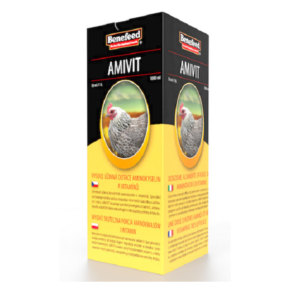 Amivit D komplex vitamínov a aminokyselín pre hydinu 1000ml