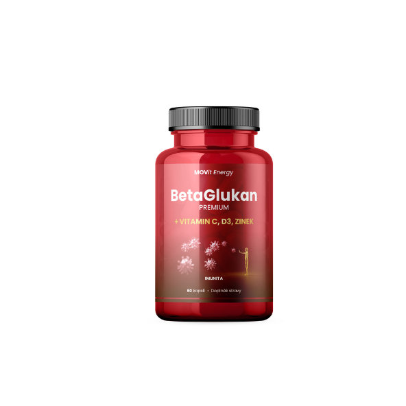 BetaGlukan 350 mg + Vitamín C, D3, Zinok MOVit Energy