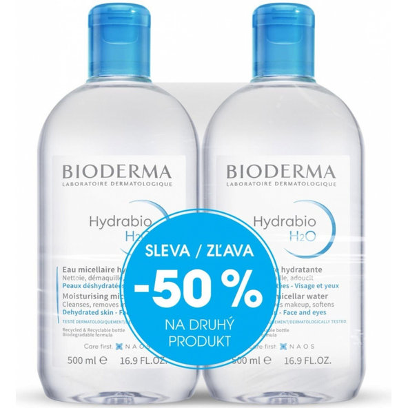 BIODERMA Hydrabio H2O micelárna voda 500 + 500ml