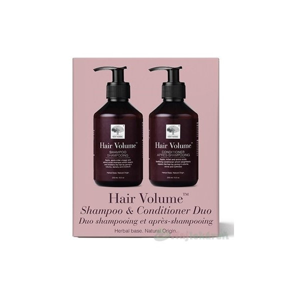 NEW NORDIC Hair Volume Shampoo & Conditioner Duo, šampón 250 ml + kondicionér 250 ml