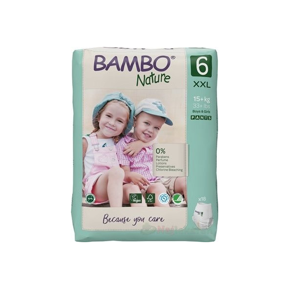 BAMBO PANTS 6 (16+ kg) plienkové nohavičky navliekacie 18 ks