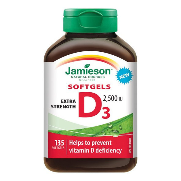 Jamieson Vitamín D3 2500iU 135 tabliet