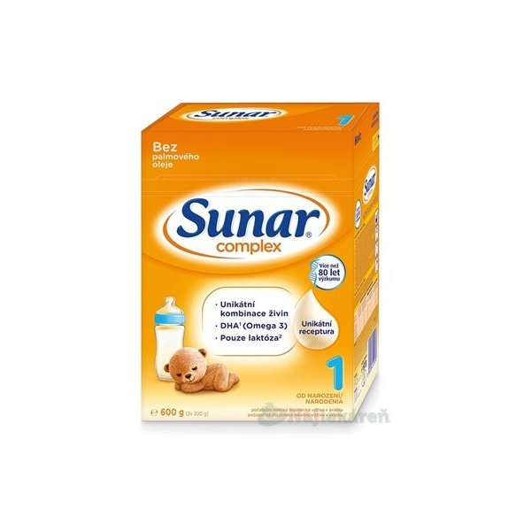 Sunar Complex 1 počiatočné dojčenské mlieko 600g