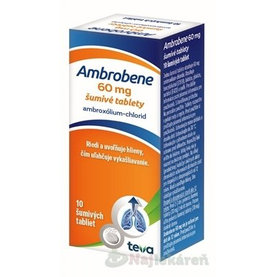 Ambrobene 60 mg, šumivé tbl na vykašliavanie, 10 ks