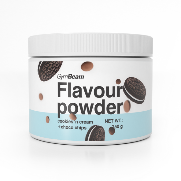 Flavour powder - GymBeam, cookies a krém a čokoládové kúsky 250g