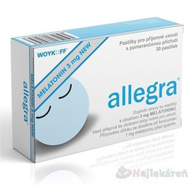 allegra MELATONÍN 3 mg pastilky s pomarančovou príchuťou (inov.2019) 30 ks