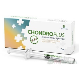 CHONDROPLUS intraartikulárna injekcia, s 2 % HA a 1 % syntetického peptidu 2 ml