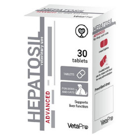 VetaPro Hepatosil Advanced na podporu funkcie pečene pre psy a mačky 30tbl