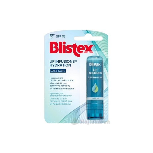 Blistex LIP INFUSIONS HYDRATION SPF 15 balzam na pery, tyčinka 3,7 g