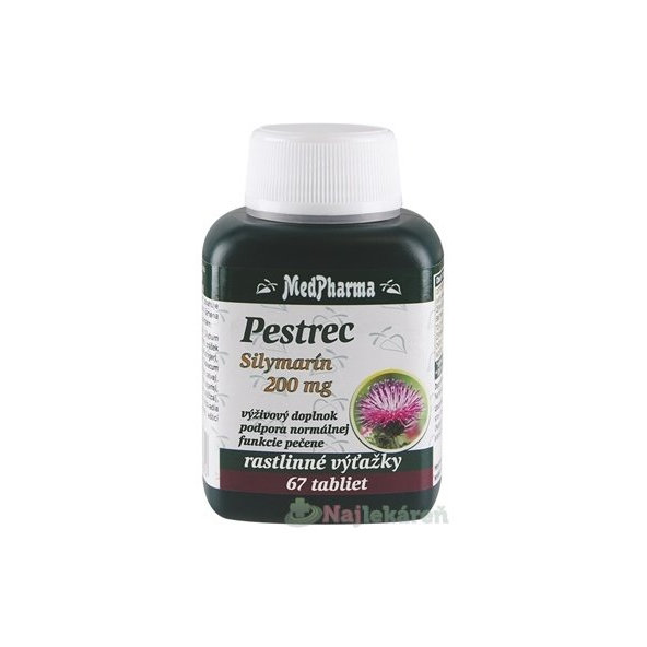 MedPharma PESTREC Silymarín 200 mg 67 tabliet