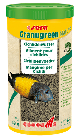 E-shop Sera Granugreen Nature základné granulované krmivo pre africké cichlidy 1000ml