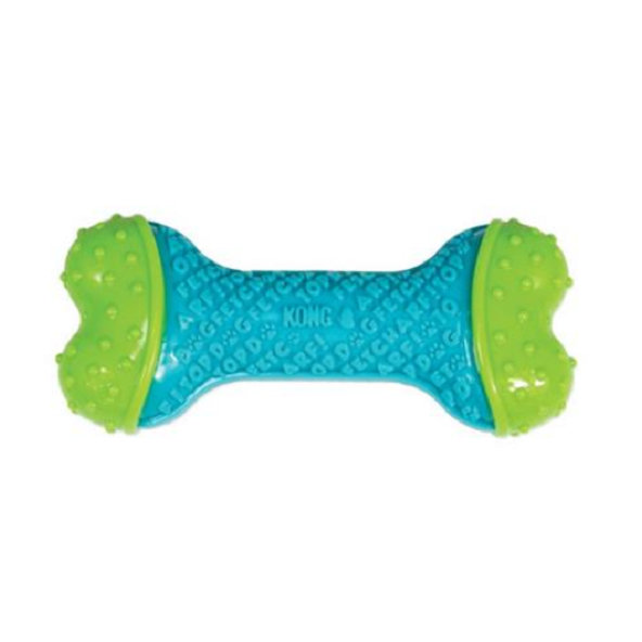 Hračka Kong Dog Corestrength Kosť, zeleno-modrá, guma S/M 18cm