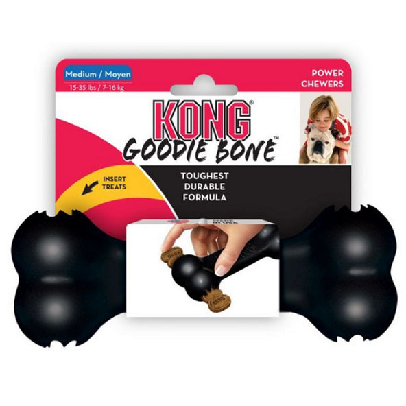 Hračka Kong guma Extreme Kosť čierna M 7-16kg