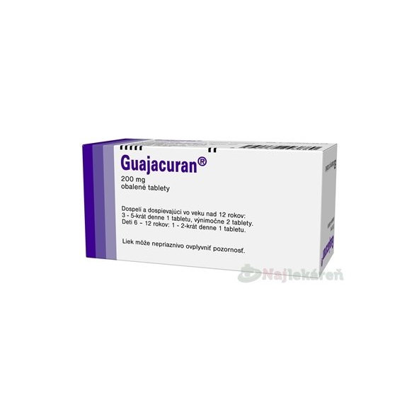 Guajacuran 200 mg 50 tbl
