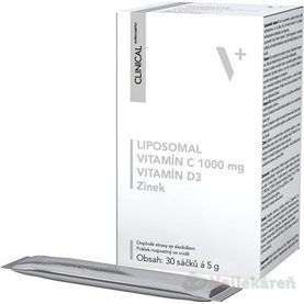 CLINICAL LIPOSOMAL Vitamín C 1000 mg+D3+Zinok prášok vo vrecúškach 30 ks