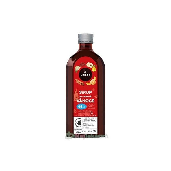 LEROS Sirup Bylinkové Vianoce 250 ml