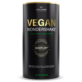 Vegan Wondershake - The Protein Works, príchuť jahodový krém, 750g