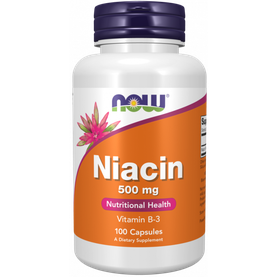 Niacín 500 mg - NOW Foods, 100tbl