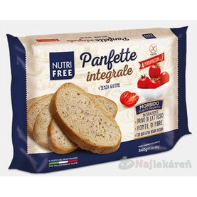 NutriFree Panfette integrale, bezlepkový, domáci celozrnný krájaný chlieb, 340g