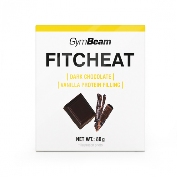 Proteínová čokoláda Fitcheat - GymBeam biela čokoláda kokos 80 g