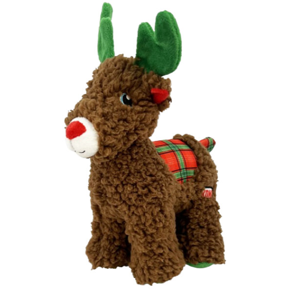 Kong Dog Holiday Sherps™ Reindeer hračka pre psy s pískatkom, veľ. M