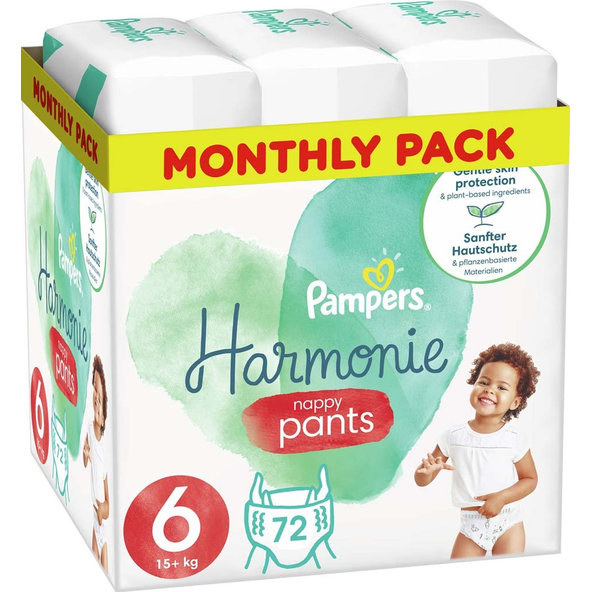 PAMPERS Harmonie Pants Nohavičky plienkové jednorazové 6 (15 kg+) 72 ks