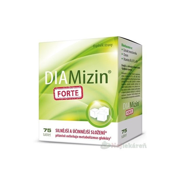 DIAMizin FORTE ovplyvňuje metabolizmus glukózy 75 tabliet